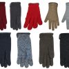 Handschoenenen dames Paradise 100% wol met rand echt leer
