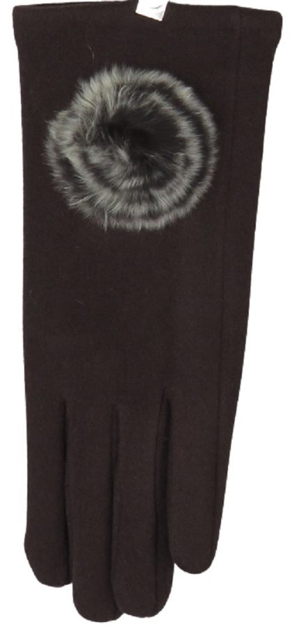 Handschoenen dames ECgloves met 1 pompon en touchscreensysteem - Afbeelding 5