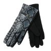 Handschoenen dames ECgloves slangenmotief met touchscreenfunctie