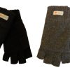 Handschoenen heren gebreid, halve vingers Paradise, met Thinsulate, 30% wol