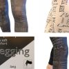 Legging met verschillende opschriften, 70 den. Maten S-M en L-XL. Per 3 stuks.