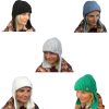 Gebreide muts dames EChats met oorwarmers van deels wol