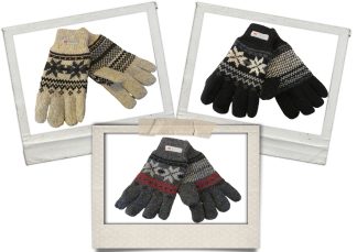 Handschoenen dames Paradise met Jacquard motief, Thinsulate en deels wol