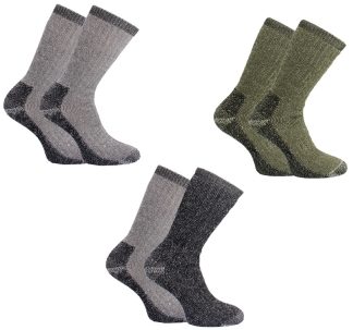 Thermo wollen sokken met elastan - versterkte zool - prijs per 2 paar