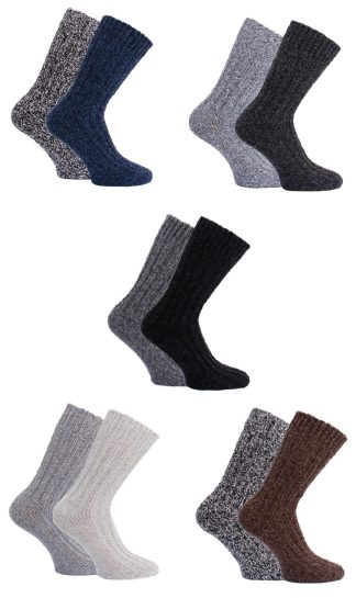 Norweger warme winter sokken - prijs per 2 paar - 42% wol